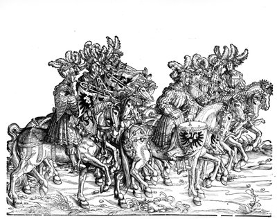 Ten Musicians, from the Triumphal Procession of Maximilian I by Hans Burgkmair